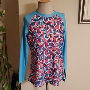 Colorful Geometric Long Sleeve Top